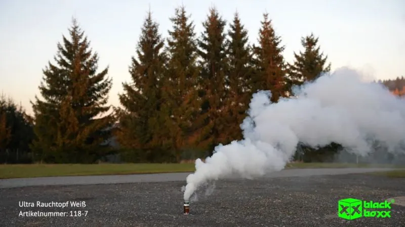 Ultra Rauchtopf Weiß XXL | 85 Sekunden Brenndauer | Blackboxx