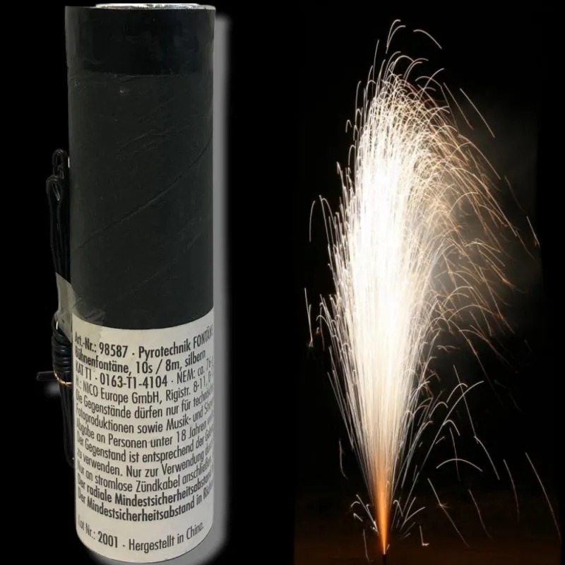 Bühnenfontäne Silber 10 Sek. | 8 m Höhe | NICO