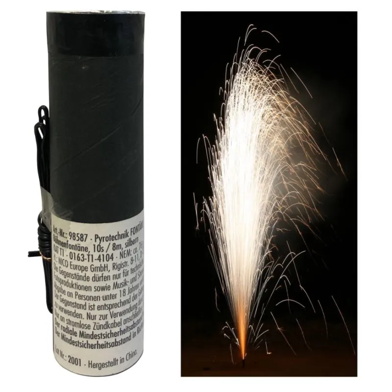 Bühnenfontäne Silber 10 Sek. | 8 m Höhe | NICO