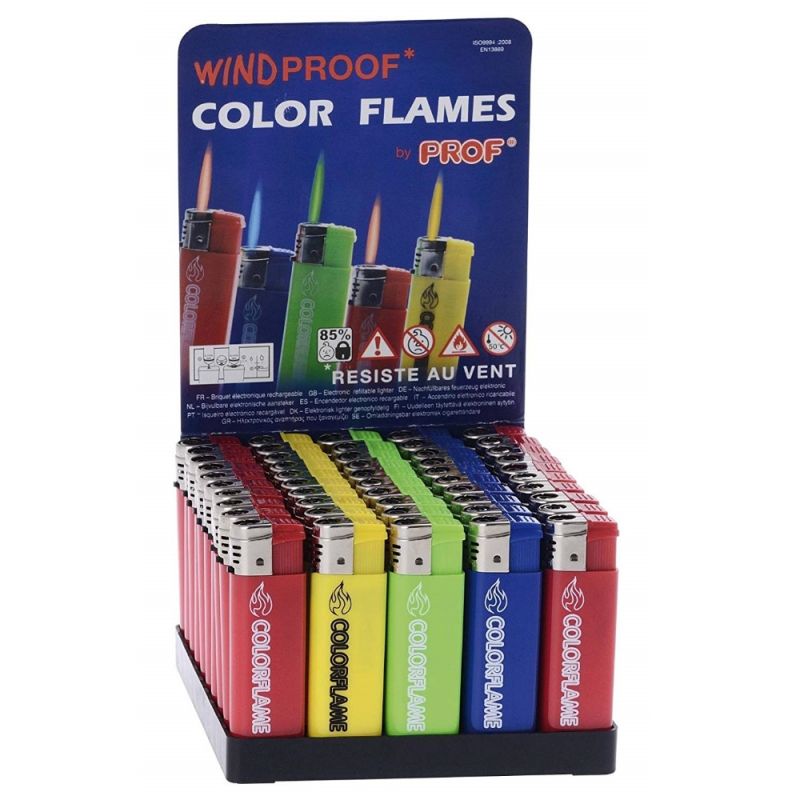 50 Sturmfeuerzeuge Color Flame Farb Mix