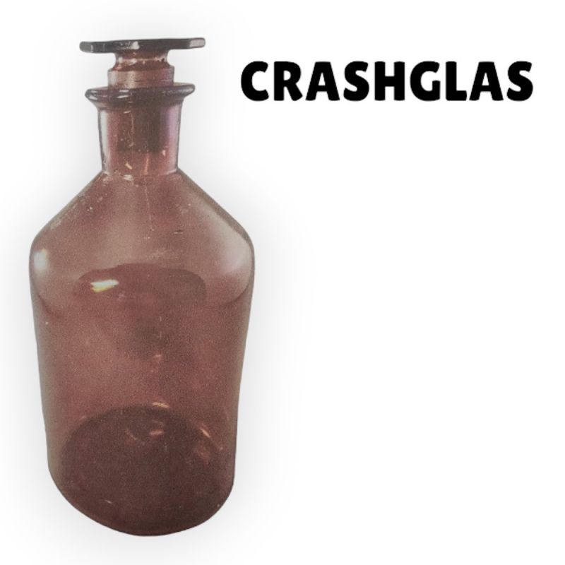 Crashglas Apothekerflasche Braun 1 Liter