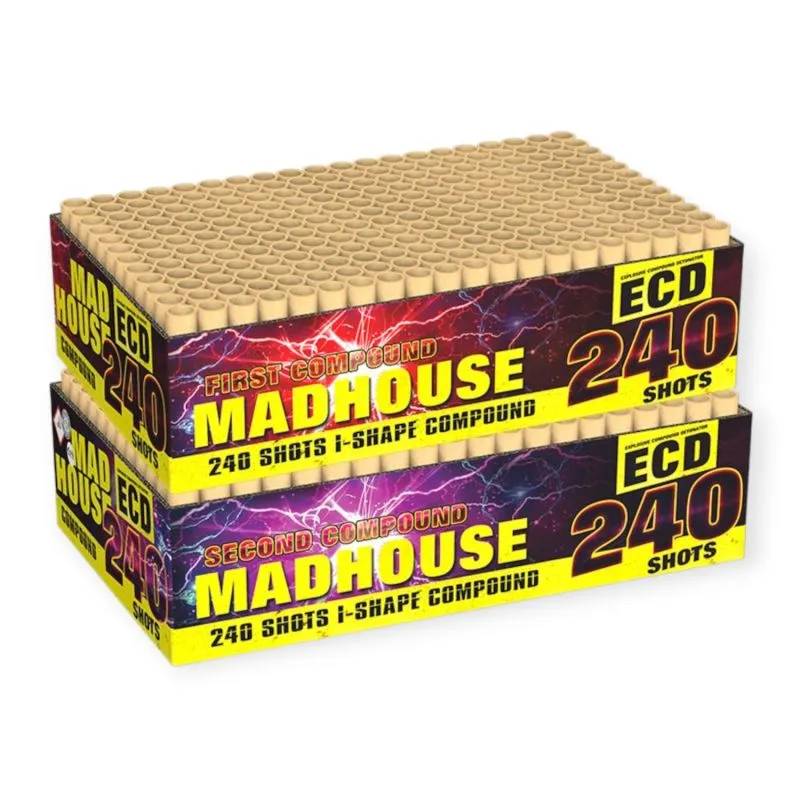 Doppel Verbundfeuerwerk Madhouse 2 x 240-Schuss ca. 210 Sek. Wolff