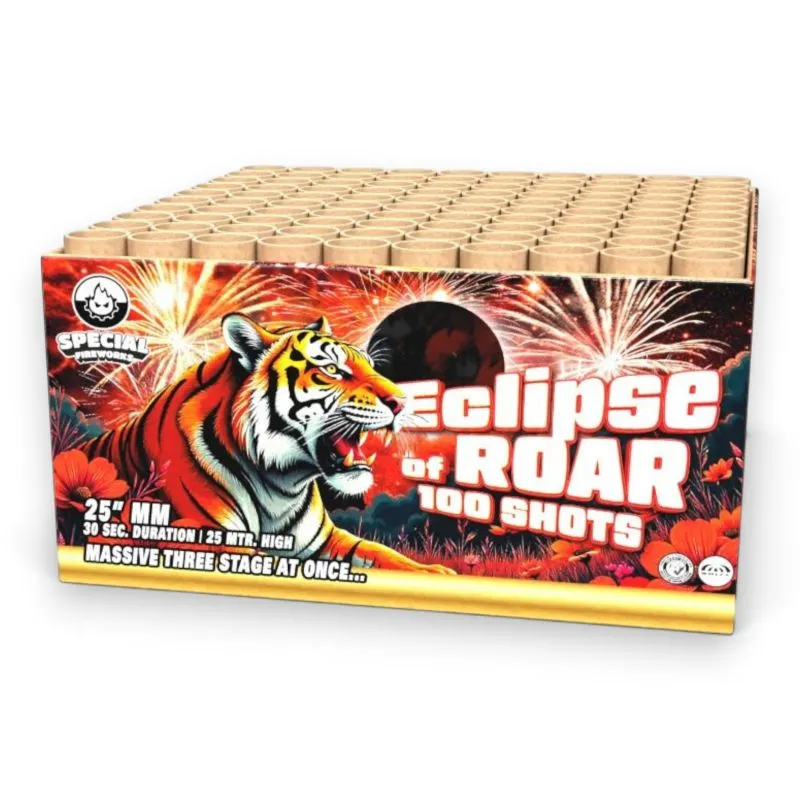 Eclipse of Roar 100 Schuss 21 mm Verbundfeuerwerk | Wolff Feuerwerk