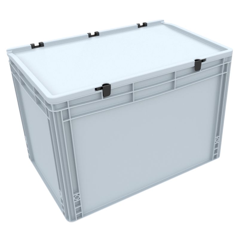 Eurobehälter mit Scharnierdeckel 60 x 40 x 43,5 cm 88 l | AUER Packaging