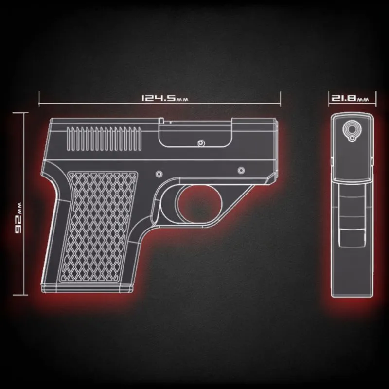 Feuerzeug Pistole Sturmfeuerzeug mit 3 Magazinen | Schwarz