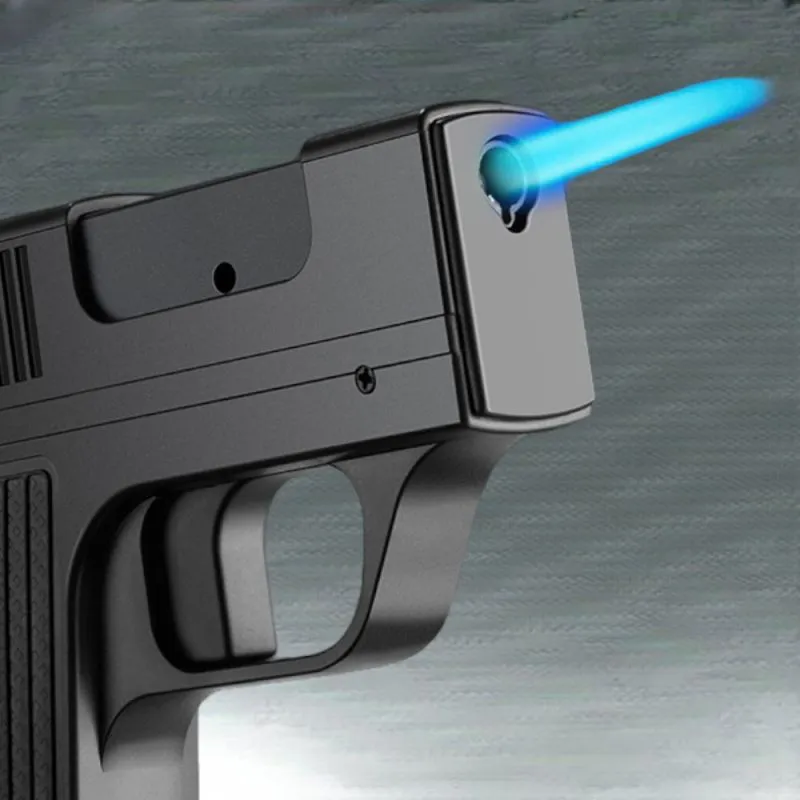 Feuerzeug Pistole Sturmfeuerzeug mit Zigaretten Fach Grün