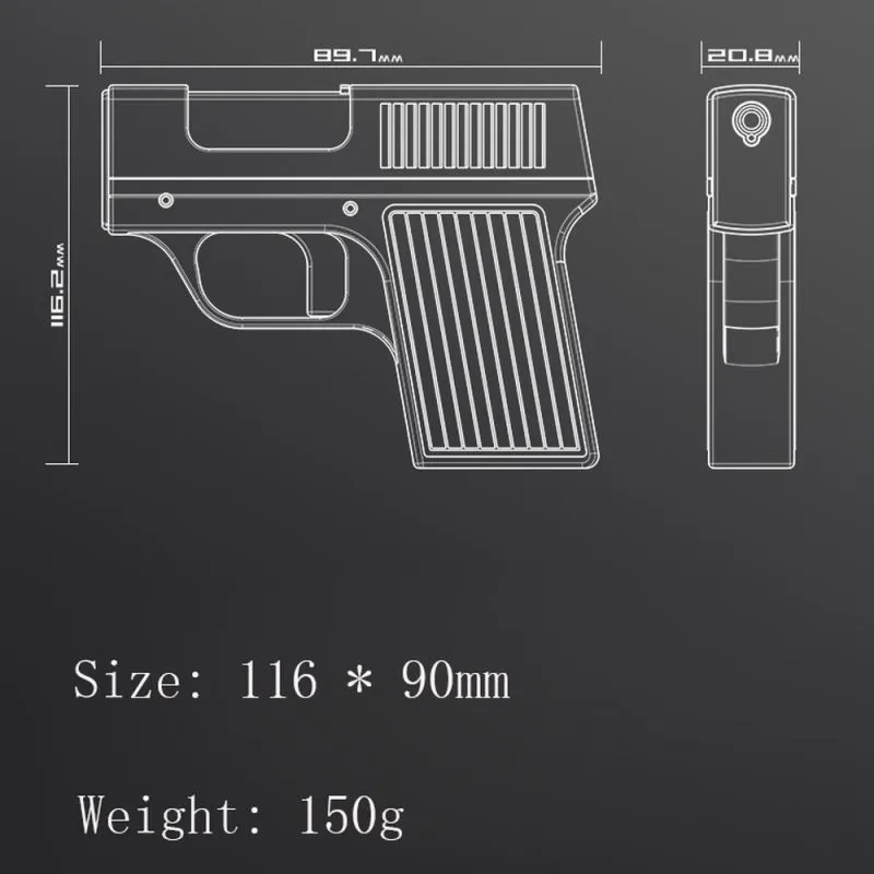 Feuerzeug Pistole Sturmfeuerzeug mit Zigaretten Fach Grün