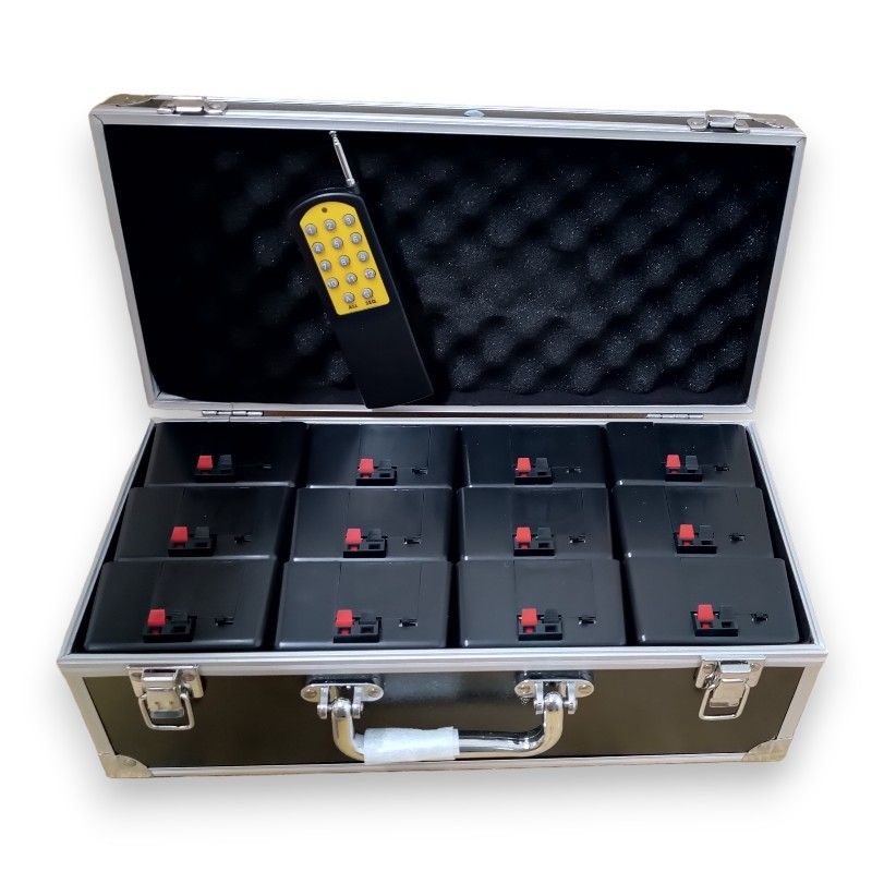 12-Kanal Fontänen Funkzündanlage DZB01r-12 | Präzise Zündung von bis zu 12 Bühnenfontänen