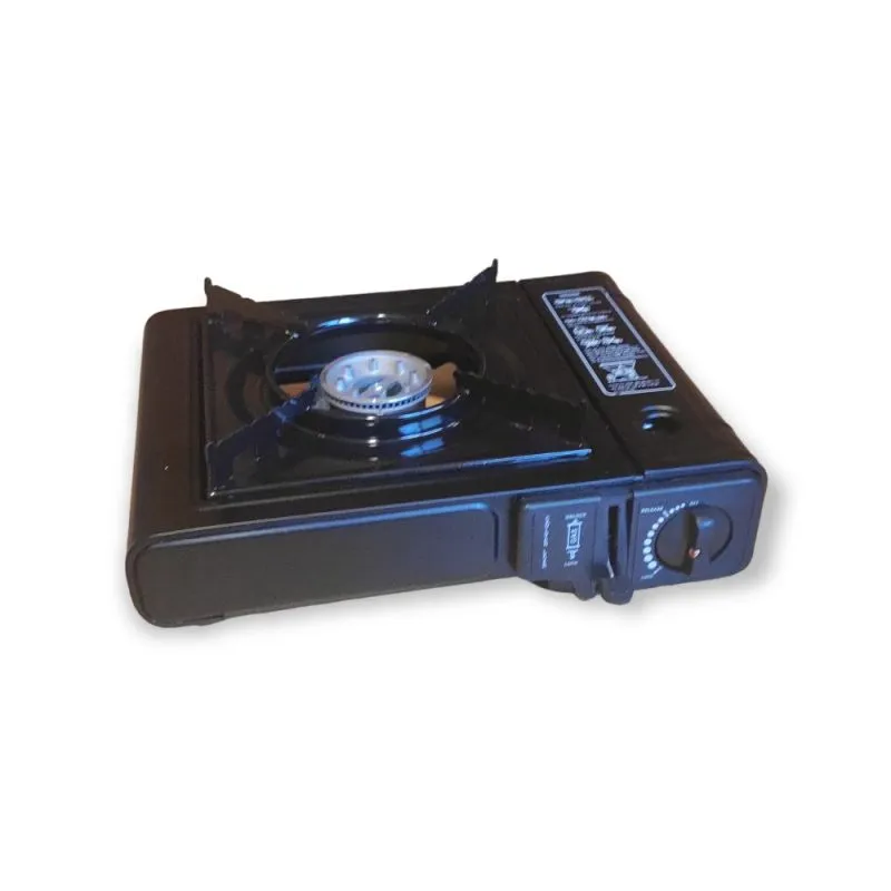 Mobiler Campingkocher | Gaskocher mit Piezozündung | Inkl. Transportkoffer | Butan Gaskartusche