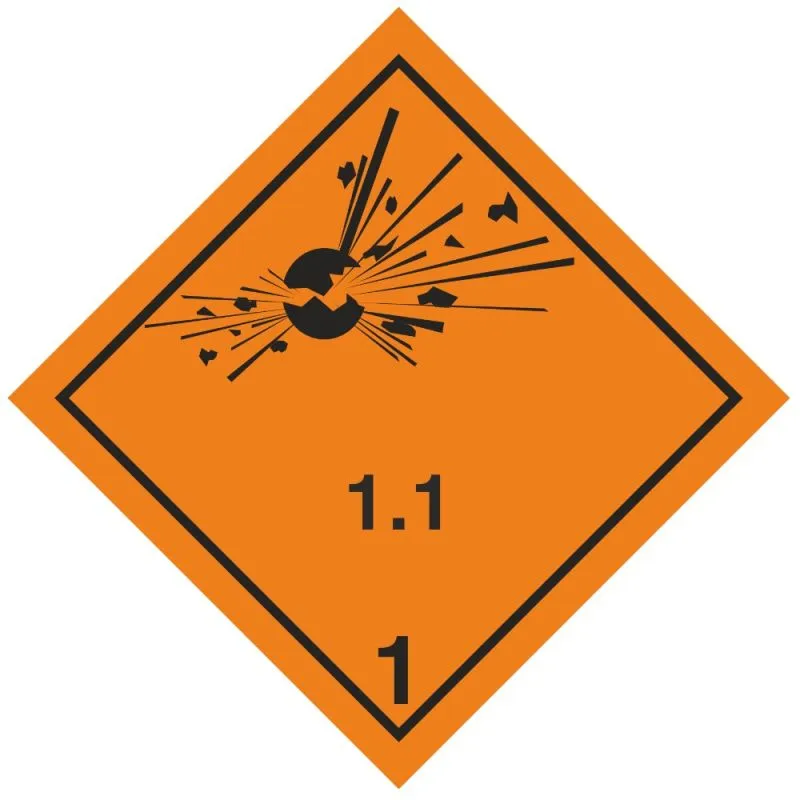 Gefahrgutaufkleber Explosionsgefährlich 1.1