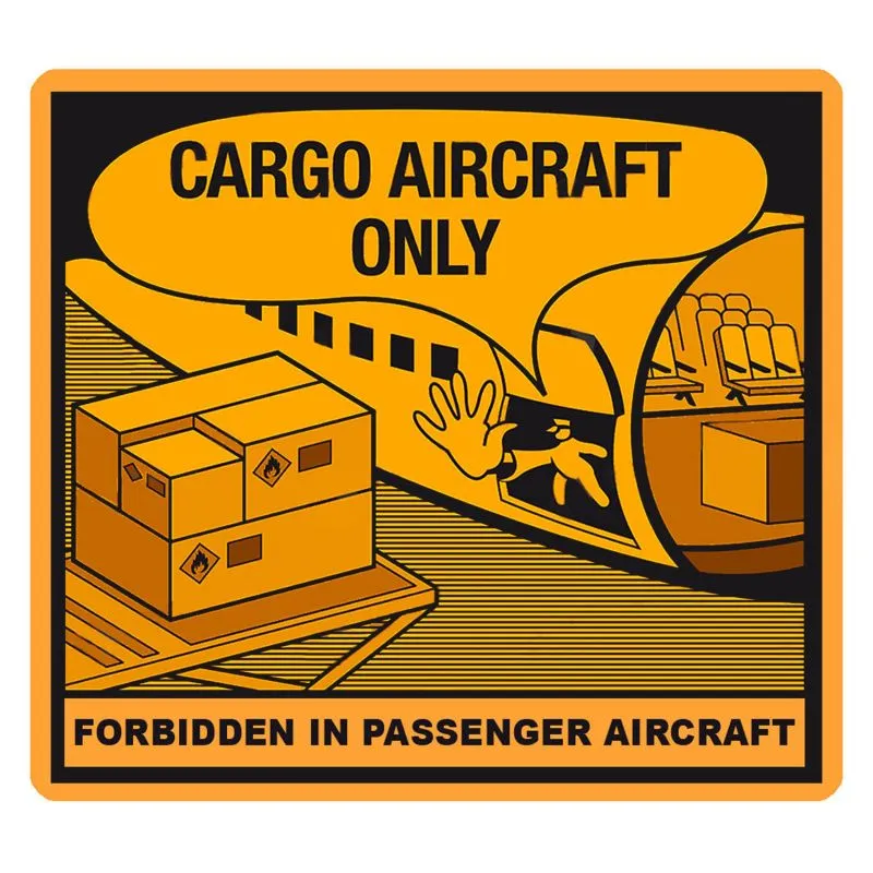 Gefahrzettel Verpackungskennzeichen Cargo Aircraft only Folie 120 x 110 mm