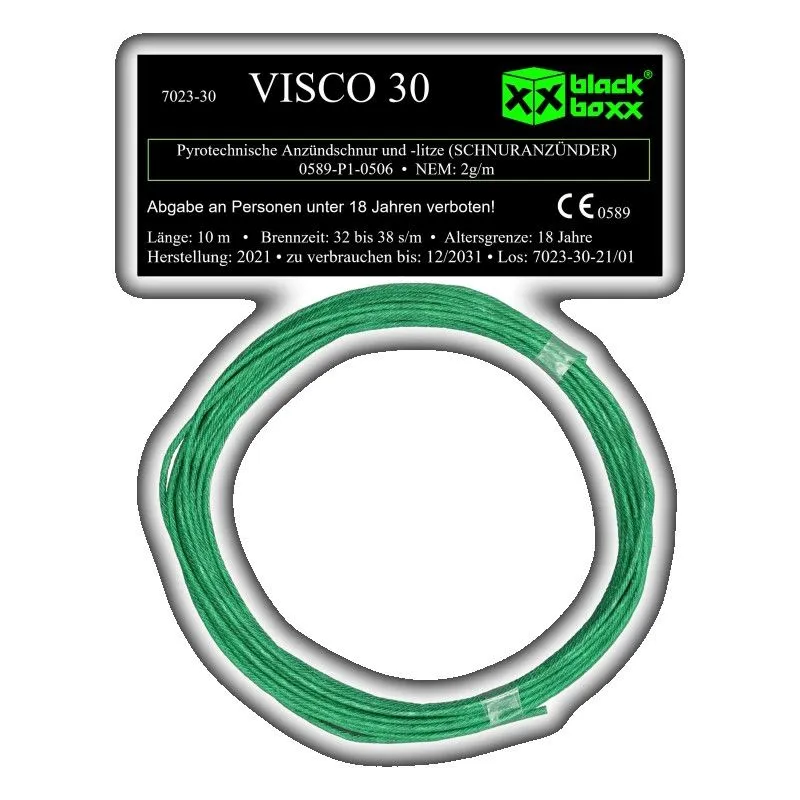 Grüne Visco Zündschnur 10 m – 30 s/m Abbrand | Blackboxx