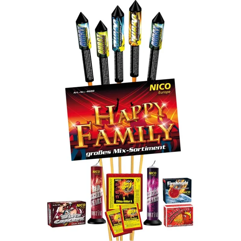 Happy Family Mix-Sortiment – Raketen, Vulkane & Knaller | NICO