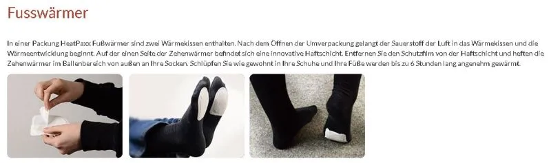 Fußwärmer mit 6 Stunden Wärme – HeatPaxx