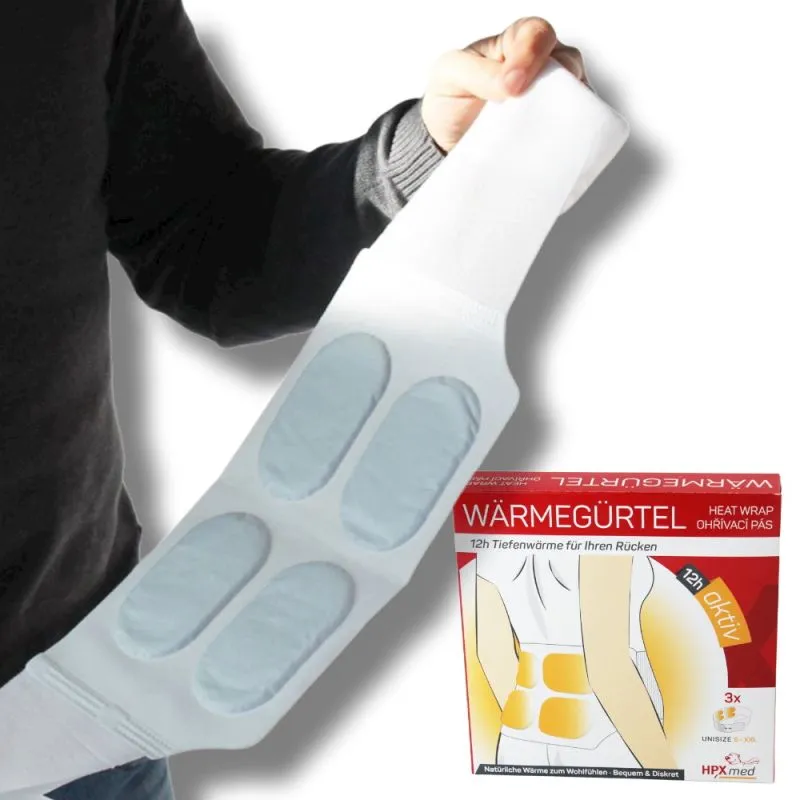 Wärmegürtel HPXmed | 3er-Box | 12 Stunden Tiefenwärme | HeatPaxx