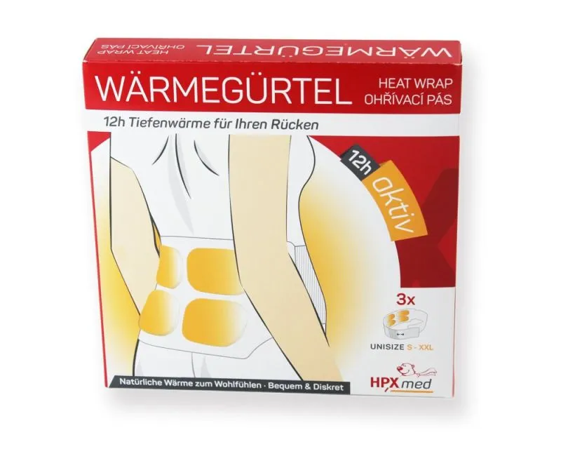 Wärmegürtel HPXmed | 3er-Box | 12 Stunden Tiefenwärme | HeatPaxx
