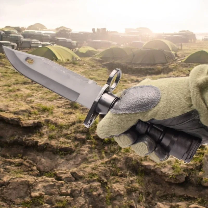 Kampfmesser Schwarz | Showmesser für Bühne & Training | Sicheres Requisit