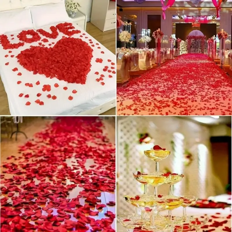 Künstliche Rosenblätter Rot 2000 Stk.