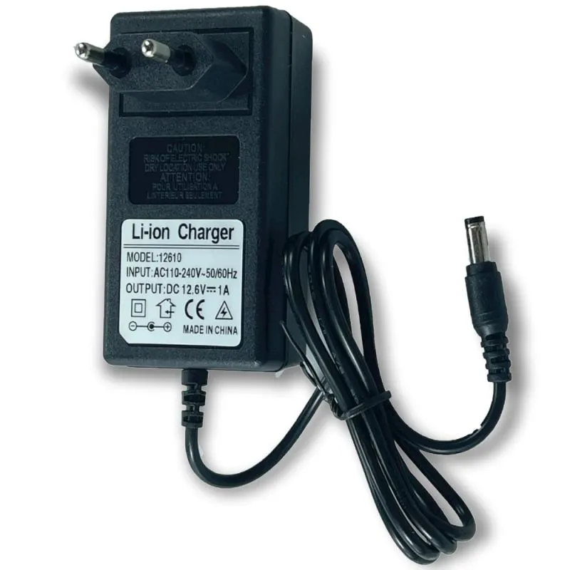 Lithium-Ionen-Akku Batterieladegerät 12.6V 1A | Universell einsetzbar und sicher