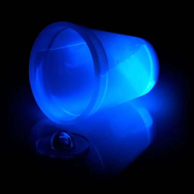 Leuchtender Dekobecher | Blau | 250 ml | Transparent | Knicklicht-Effekt