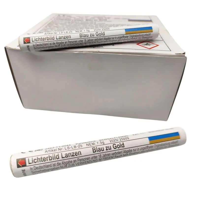 Lichterbildlanze – Blau zu Gold | Lonestar | 50er Pack