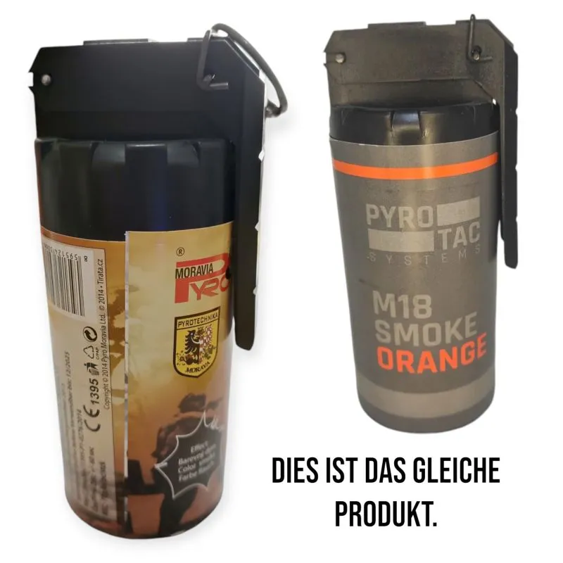 M18 Rauch Handgranate mit Kipphebel | 60 Sek. Orange Rauch | PYROTAC