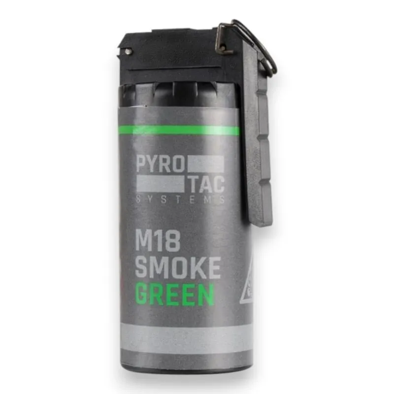 M18 Rauch Handgranate mit Kipphebel | Grüner Rauch | 60 Sek. | PYROTAC
