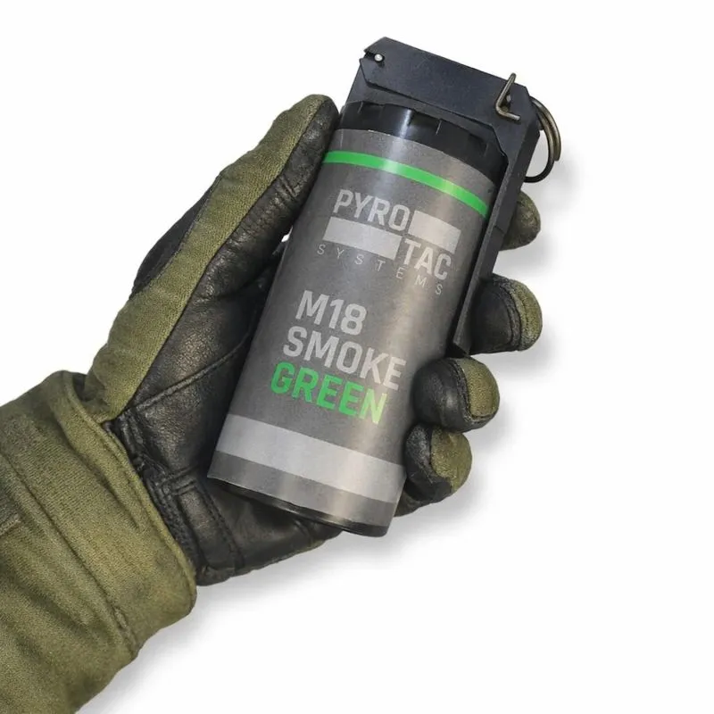 M18 Rauch Handgranate mit Kipphebel | Grüner Rauch | 60 Sek. | PYROTAC
