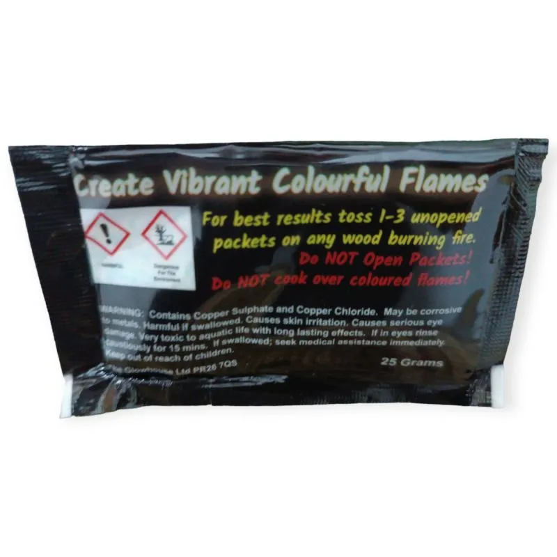 Magical Neon Flames | Multi-Color Feuerfarben für Lagerfeuer & Kamine | 25 g