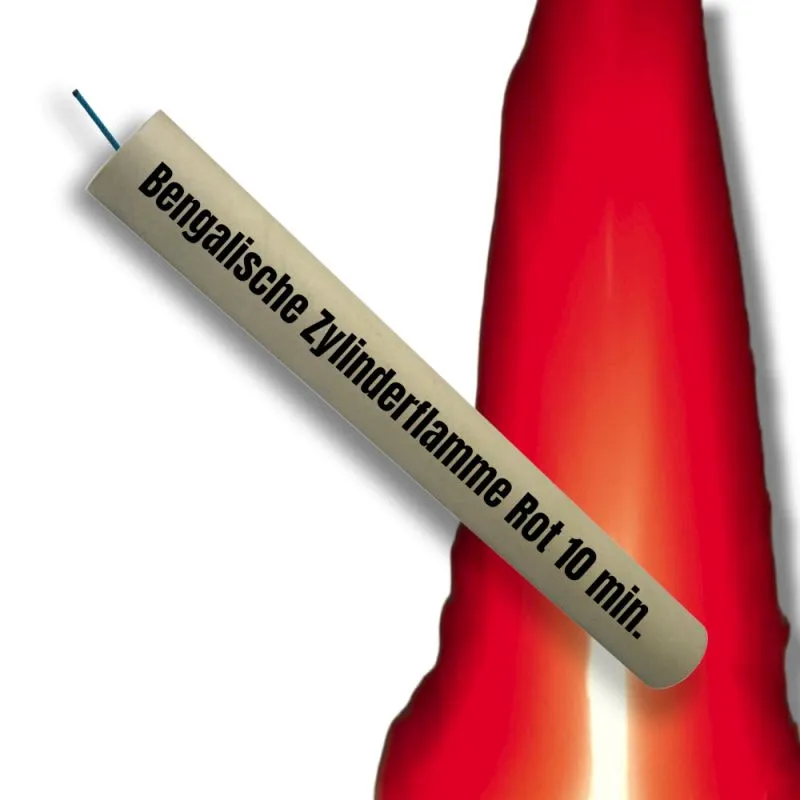 Bengalische Zylinderflamme ROT 10 min NICO
