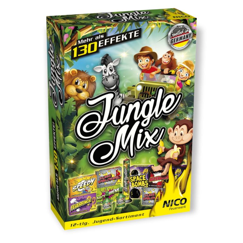 Jungle Mix Jugendfeuerwerk | 12 Abenteuer | 130 Effekte | NICO