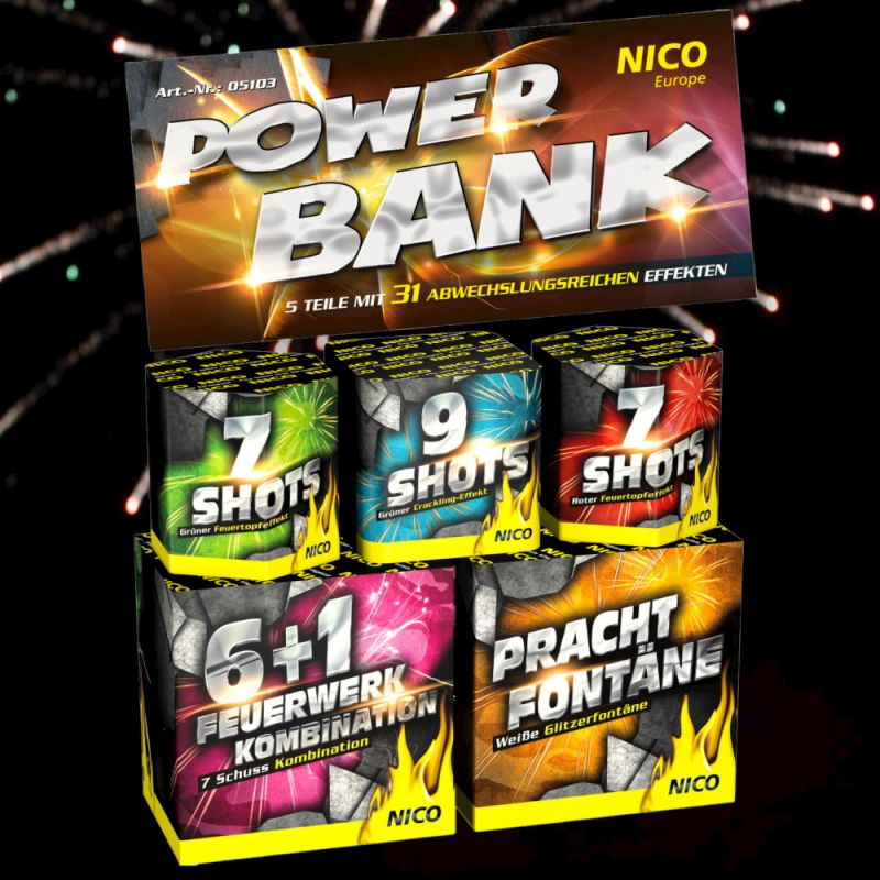 Power Bank 5er-Batterie Sortiment NICO