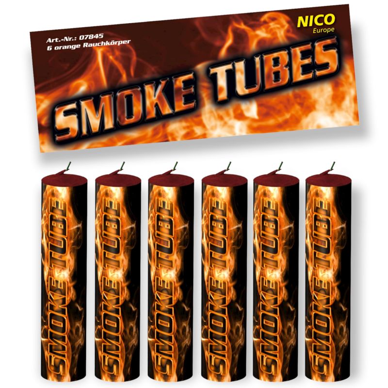 Smoke Tubes, Orange, 6er Btl. NICO