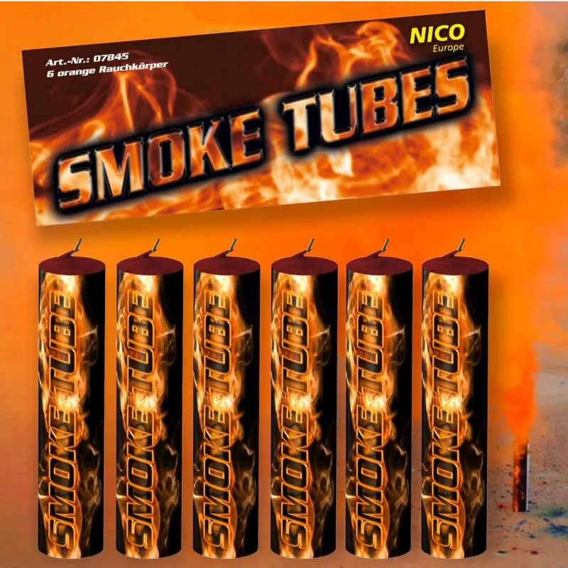 Smoke Tubes Orange 6er Pack NICO