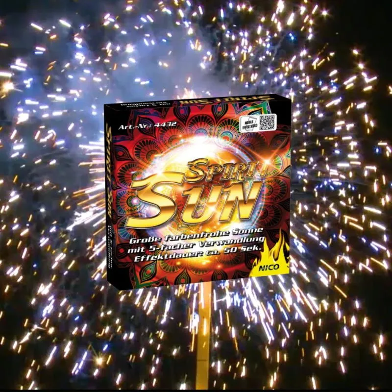 Multieffekt Feuerwerk Sonne | 50 Sek. Effektdauer | Fünffache Verwandlung | NICO