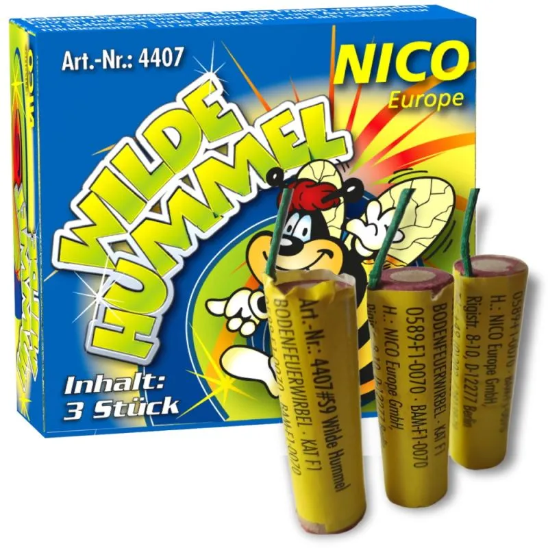 Wilde Hummel | 3 große Bodenkreisel mit Brummgeräusch | NICO