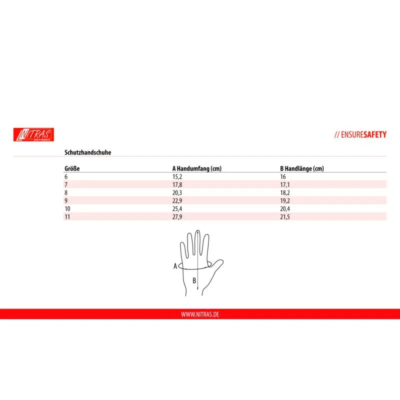 Nitras 6230 Antistatische Schutzhandschuhe EN 16350 Touchscreen fähig Größe XXL / 10