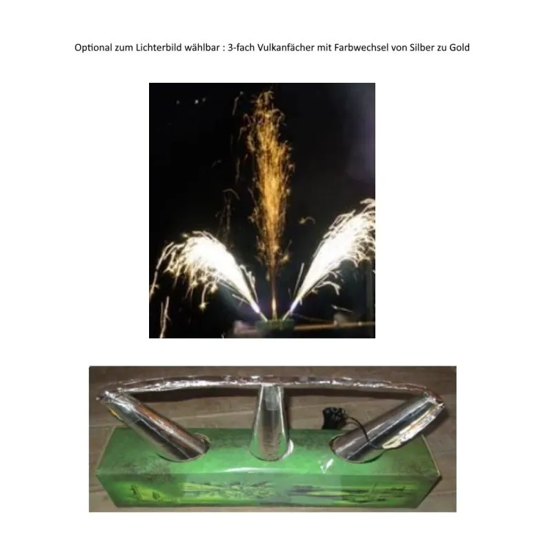 Komplett aufgebautes Lichterbild Feuerschriften 2 Buchstaben oder 2 Zahlen