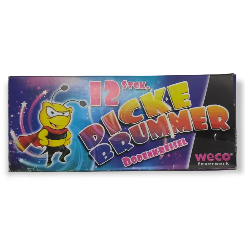 Dicke Brummer 12 Stück Bodenwirbel für Kids WECO