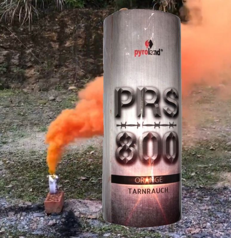PRS800 Tarnrauch Mega Rauchtopf mit Reißzünder Orange 45 Sek. - T1
