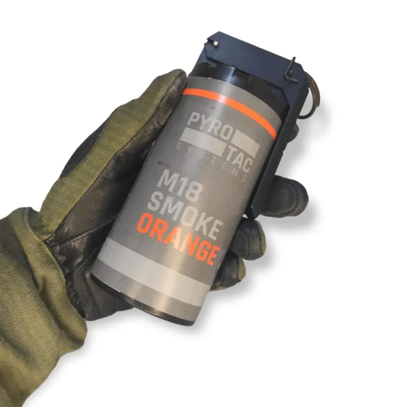 M18 Rauch Handgranate mit Kipphebel | 60 Sek. Orange Rauch | PYROTAC