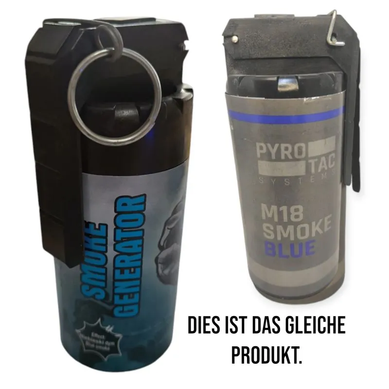 Rauch Handgranate M18 | Dichtes blaues Rauchsignal | 60 Sek. Rauchdauer | PYROTAC