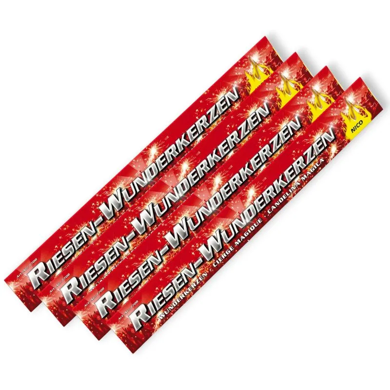 Riesen Wunderkerzen 45 cm | 20 Stück | 90 Sekunden Brenndauer | NICO