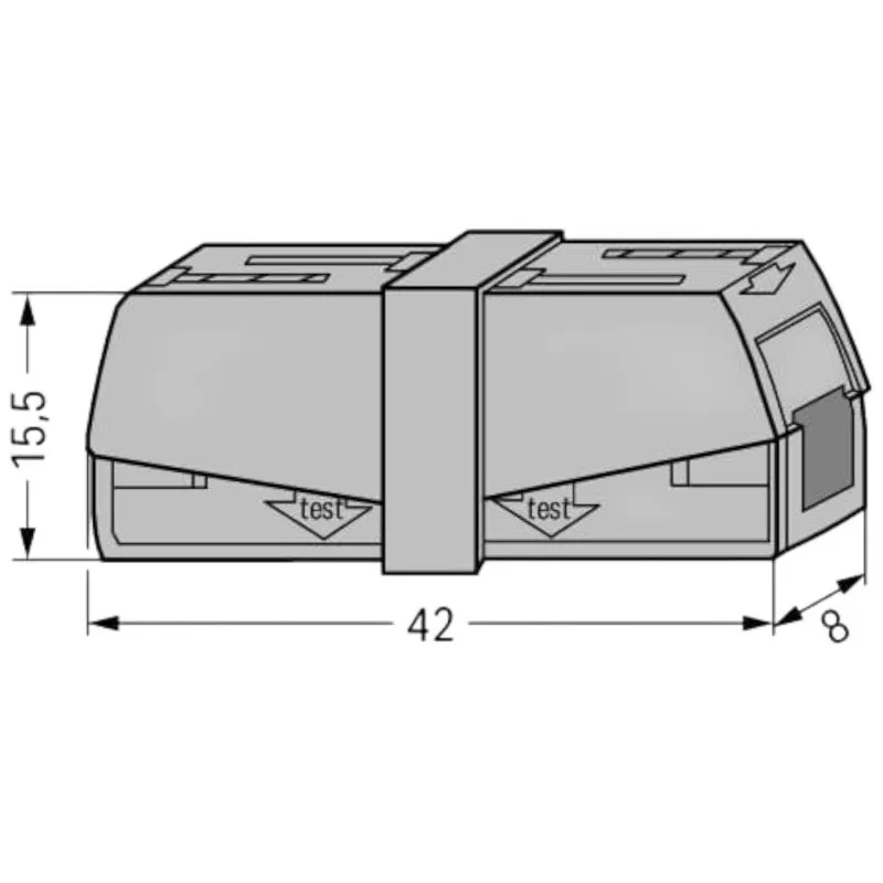 Serviceklemme grau 224201 / 0,5 - 2,5 mm2 | WAGO