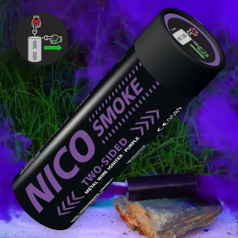 Smoke 50 Sek. Rauch lila Doppelseitig mit Reißzünder NICO
