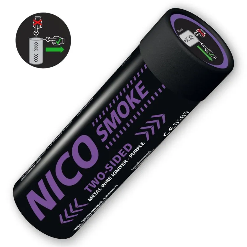 Smoke 50 Sek. Rauch lila Doppelseitig mit Reißzünder NICO