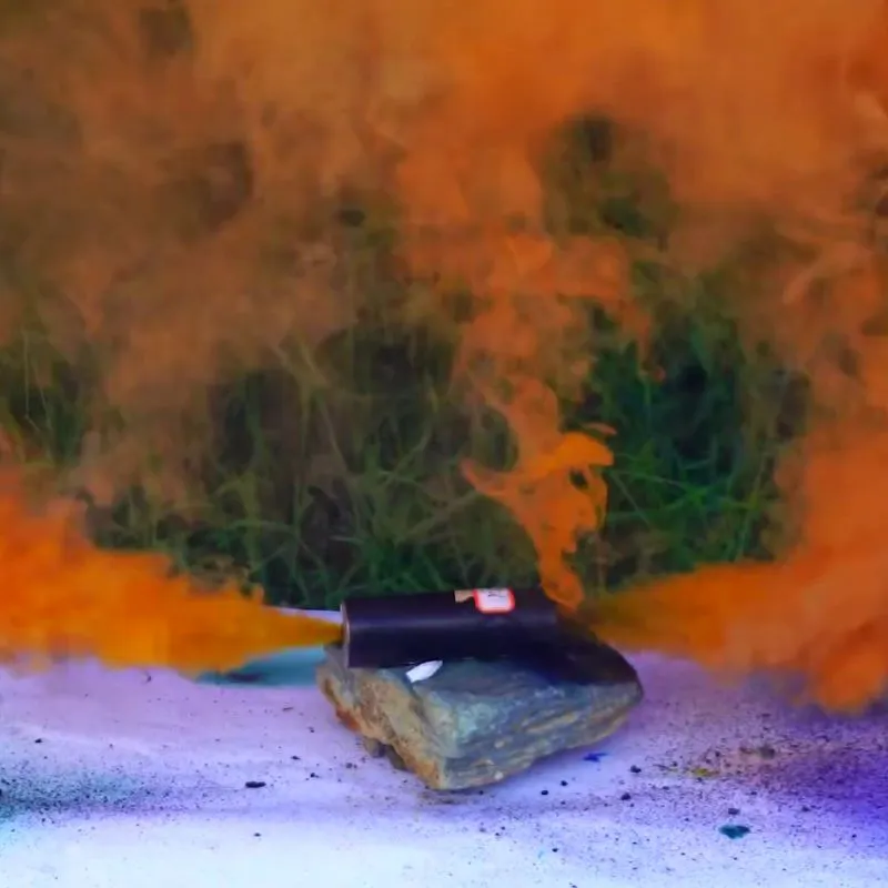 Smoke 50 Sek. Rauch orange Doppelseitig mit Reißzünder NICO