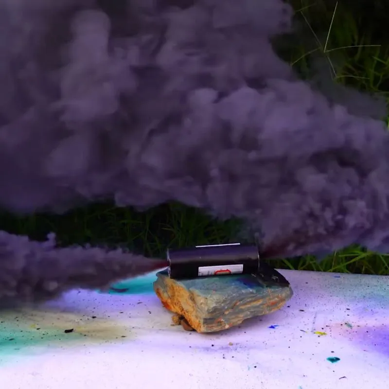 Smoke 50 Sek. Rauch schwarzgrau Doppelseitig mit Reißzünder NICO