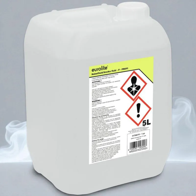 SMOKE FLUID -P- Profi 5 L | Nebelfluid auf Wasserbasis | EUROLITE
