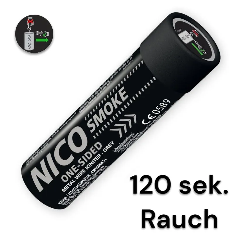 Smoke | Rauchkörper Schwarzgrau | 120 Sek. | Abreißzünder | NICO